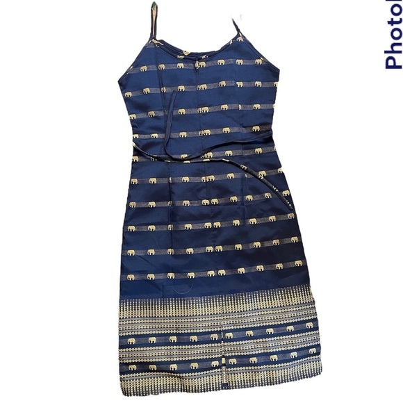 Rossukon Thai Silk‎ Spaghetti Strap Dress - Picture 6 of 9